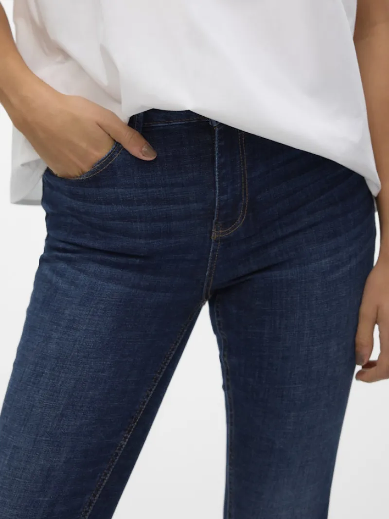 Vero Moda Jeans*VMFLASH MR SKINNY JEANS LI3303 GA NOOS Dark Blue Denim