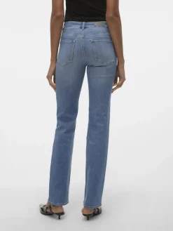Vero Moda Jeans*VMFLASH MR STRAIGHT JEANS LI347 GA NOOS Medium Blue Denim