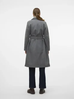 Vero Moda Jacken*VMFORTUNEAYA LONG COAT GA NOOS Medium Grey Melange