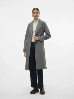 Vero Moda Jacken*VMFORTUNEAYA LONG COAT GA NOOS Medium Grey Melange