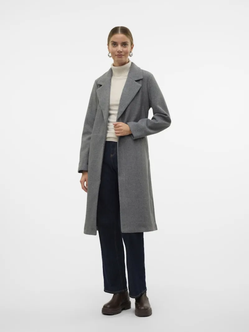 Vero Moda Jacken*VMFORTUNEAYA LONG COAT GA NOOS Medium Grey Melange