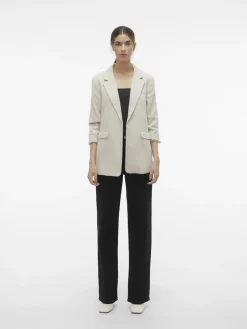 Vero Moda Jacken*VMFRIDA 3/4 REGULAR BLAZER NOOS oatmeal