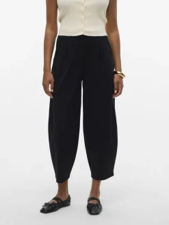 Vero Moda Hosen*VMFRO HW BARREL PANT JRS GA Black