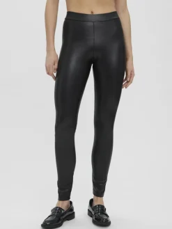 Vero Moda Hosen*VMGANA MW PL LEGGING NOOS Black