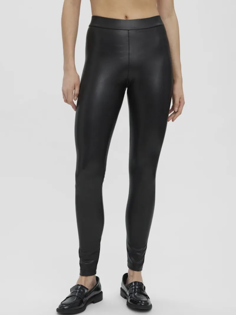 Vero Moda Hosen*VMGANA MW PL LEGGING NOOS Black