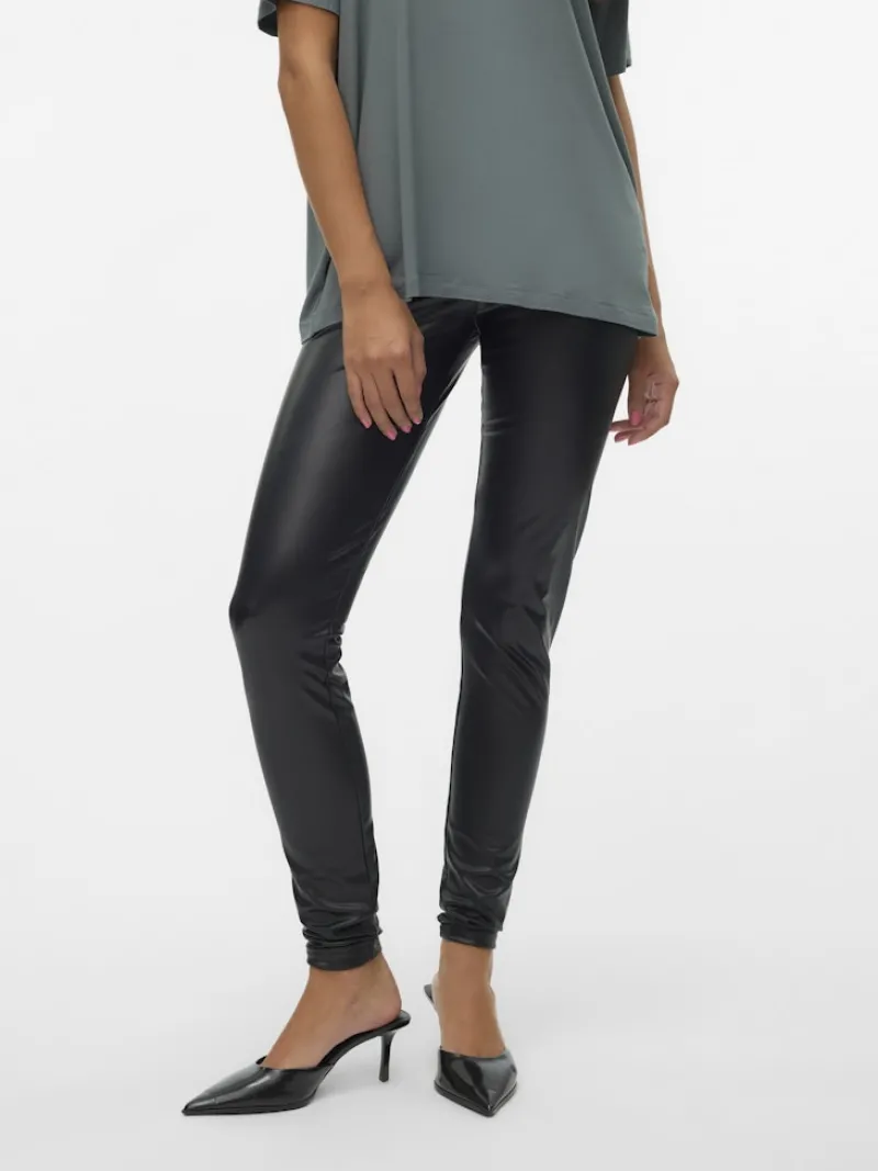 Vero Moda Hosen*VMGANA MW PL LEGGING NOOS Black