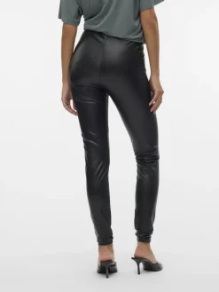 Vero Moda Hosen*VMGANA MW PL LEGGING NOOS Black