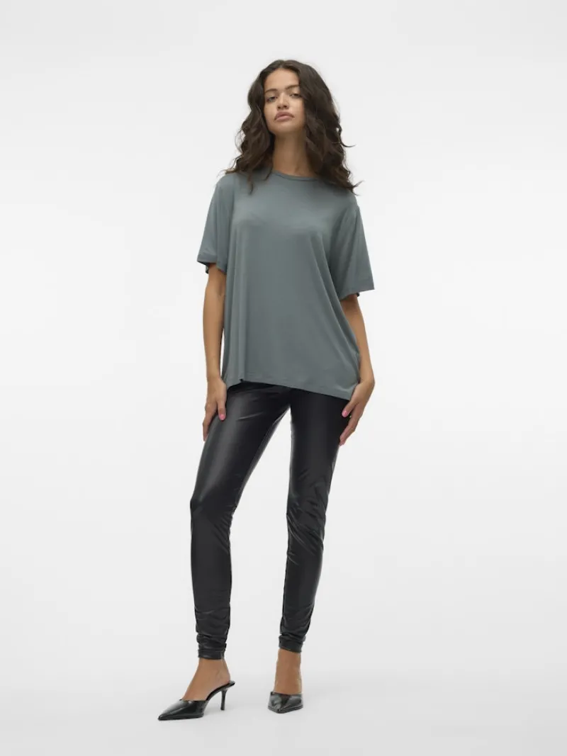 Vero Moda Hosen*VMGANA MW PL LEGGING NOOS Black