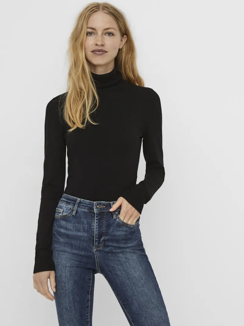 Vero Moda Pullover & Sweatshirts*VMGLORY LS ROLLNECK BLOUSE GA NOOS Black