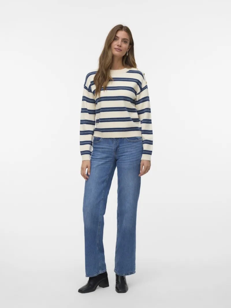 Vero Moda Pullover & Sweatshirts*VMGOLD STRIPE LS O-NECK PULLOVER birch