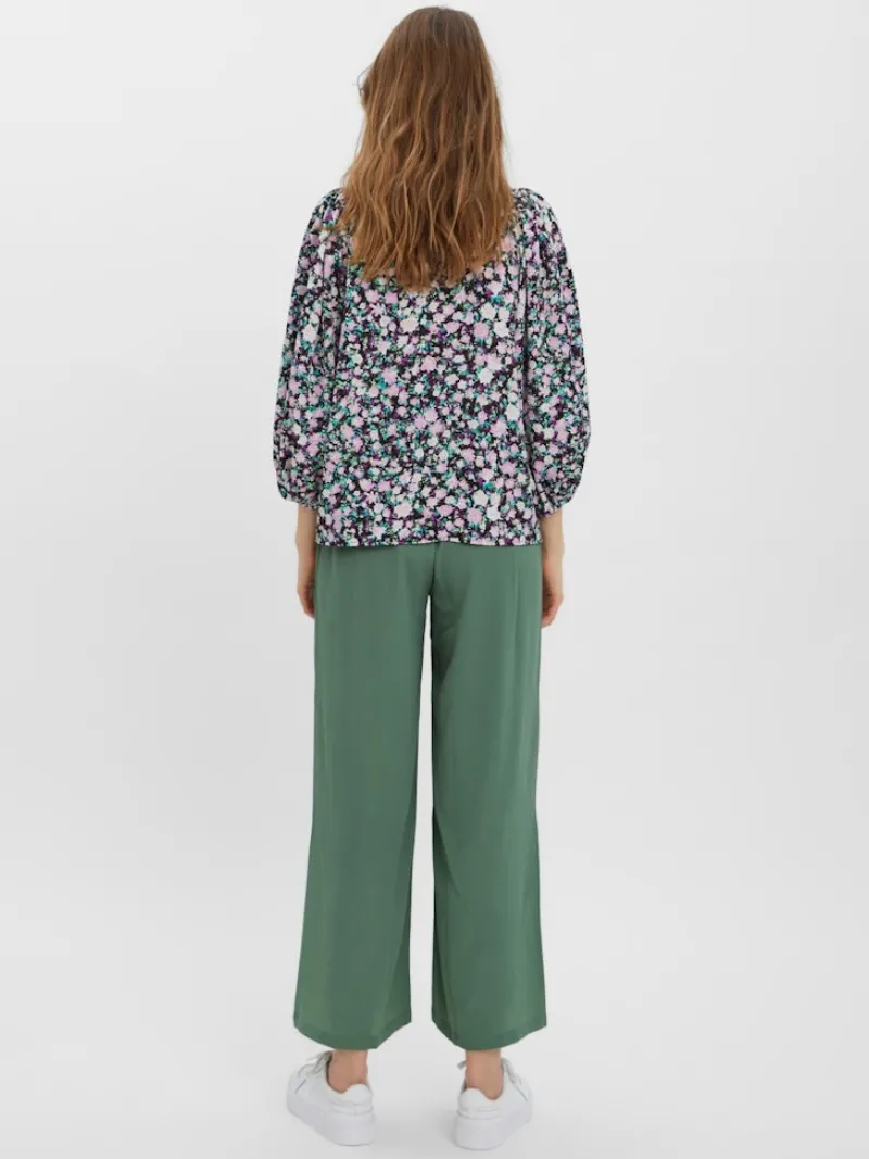 Vero Moda Blusen*VMINGA 2/4 V-NECK TOP WVN Black