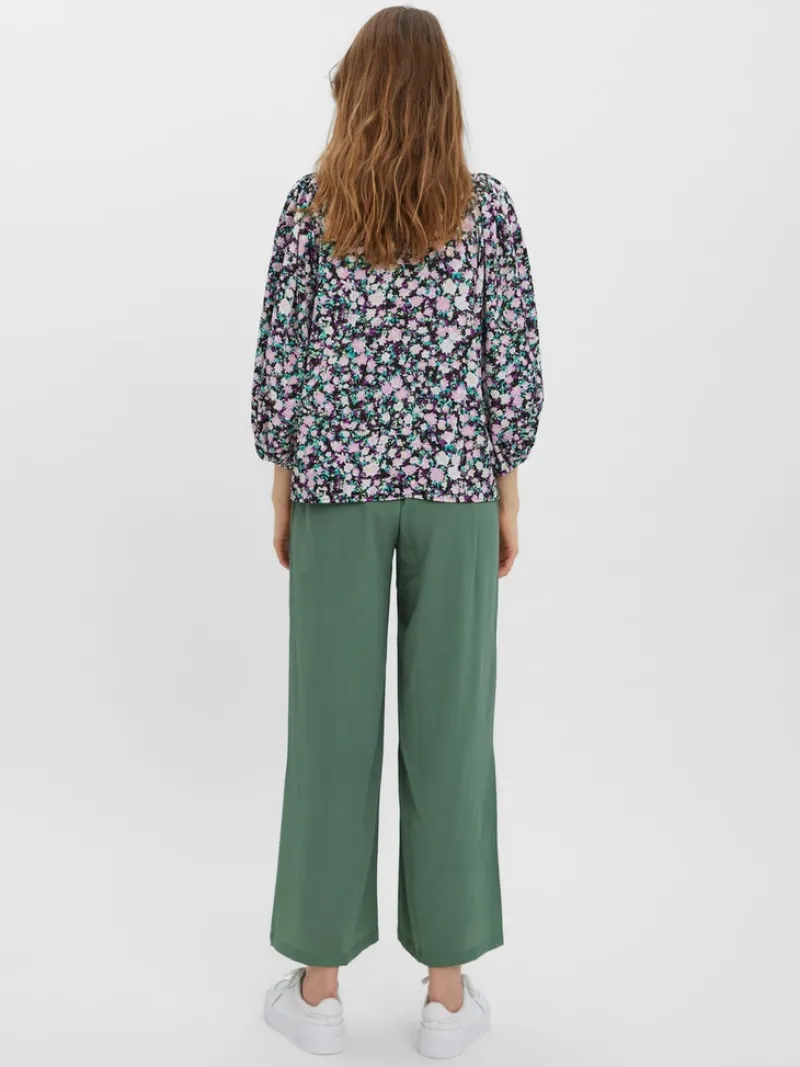 Vero Moda Blusen*VMINGA 2/4 V-NECK TOP WVN Black