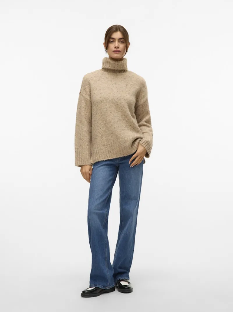 Vero Moda Pullover & Sweatshirts*VMINGRID LS ROLL NECK PULLOVER NOOS Silver Mink
