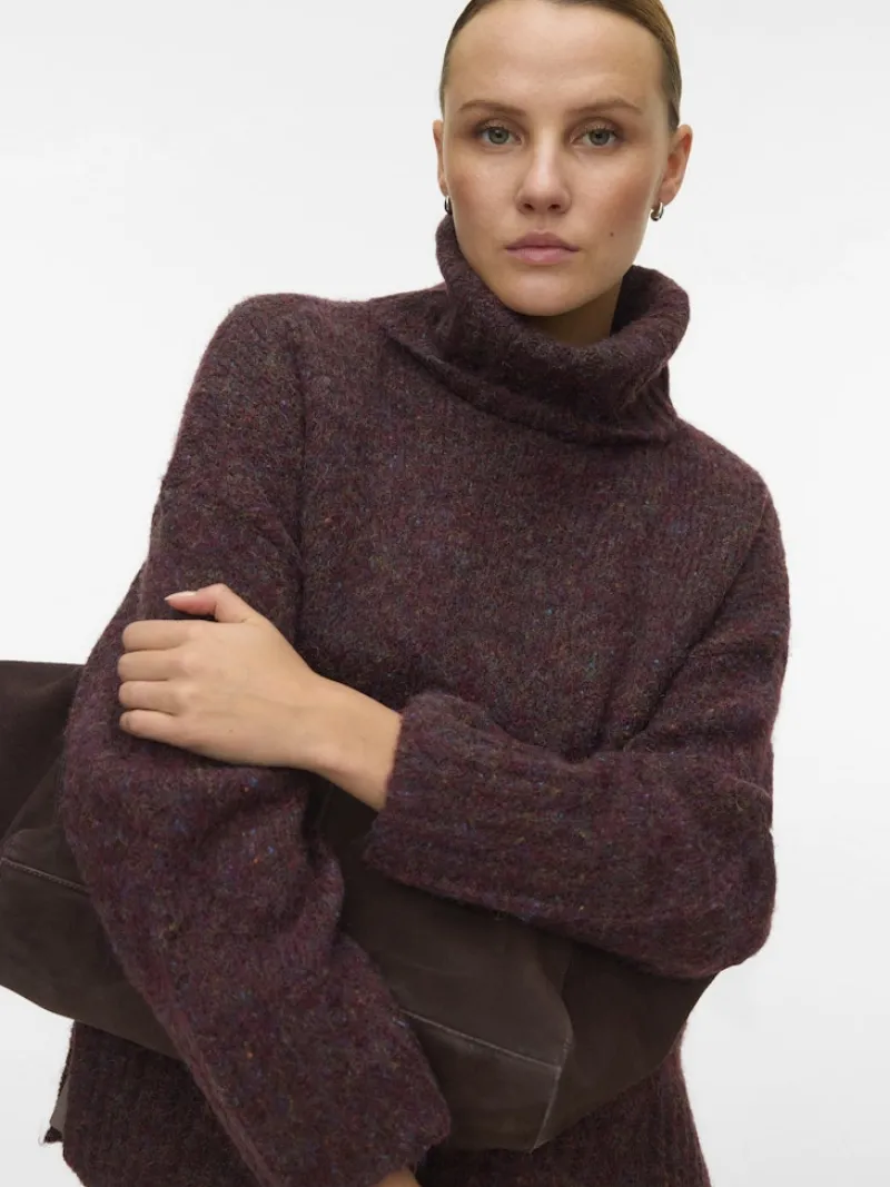 Vero Moda Pullover & Sweatshirts*VMINGRID LS ROLL NECK PULLOVER NOOS Winetasting
