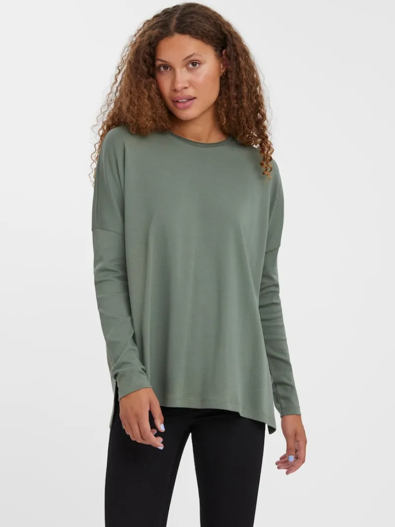 Vero Moda Shirts*VMIRIS LS OVERSIZE TEE NOOS Laurel Wreath