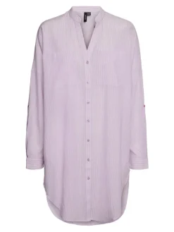 Vero Moda Blusen*VMISABELL L/S FOLD UP TUNIC NOOS lavendula