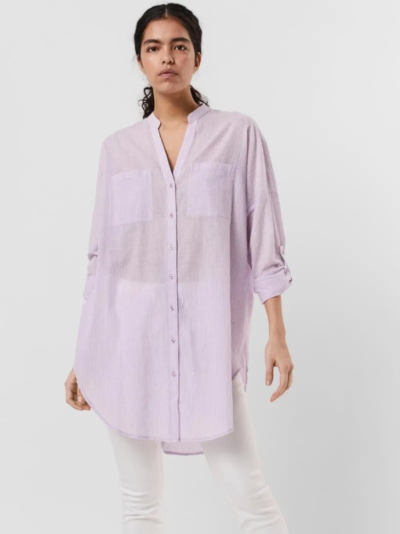 Vero Moda Blusen*VMISABELL L/S FOLD UP TUNIC NOOS lavendula