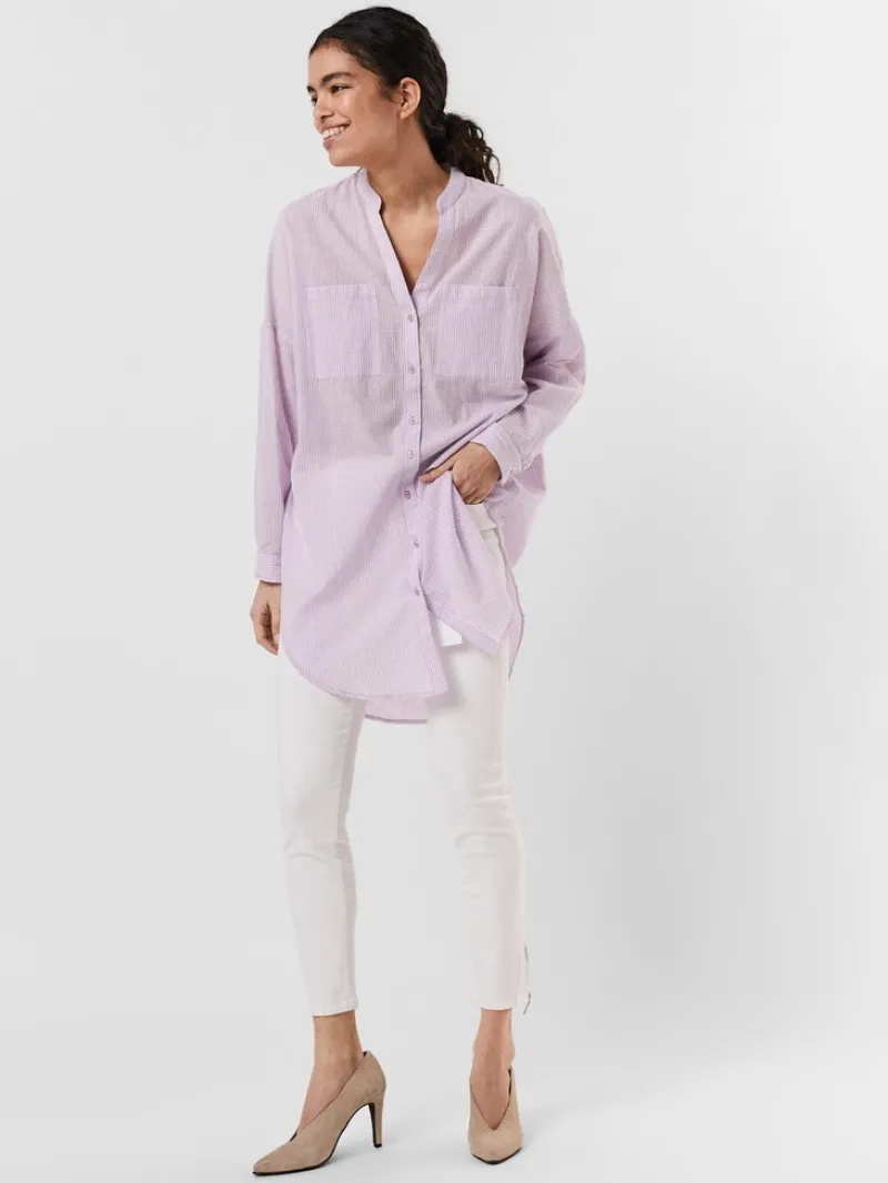 Vero Moda Blusen*VMISABELL L/S FOLD UP TUNIC NOOS lavendula