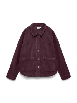 Vero Moda Jacken*VMJAMIE LS CORDUROY SHACKET MIX NOOS Winetasting