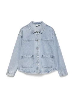 Vero Moda Jacken*VMJAMIE LS DENIM SHACKET MIX GA NOOS Light Blue Denim