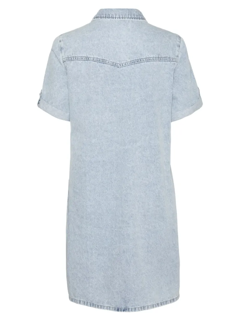 Vero Moda Kleider*VMJENNIE SS SHORT DENIM DRESS GA NOOS Light Blue Denim