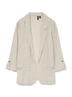 Vero Moda Jacken*VMJESMILO 3/4 LOOSE BLAZER WVN NOOS silver lining2