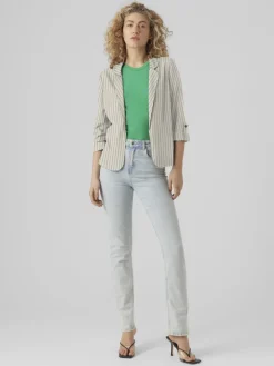 Vero Moda Jacken*VMJESMILO 3/4 LOOSE BLAZER WVN NOOS silver lining2