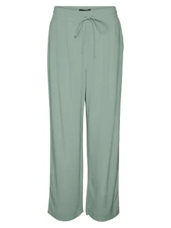 Vero Moda Hosen*VMJESMILO HW WIDE PANTS WVN NOOS silt green