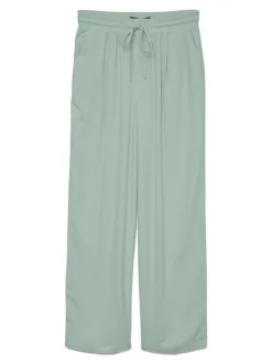 Vero Moda Hosen*VMJESMILO HW WIDE PANTS WVN NOOS silt green