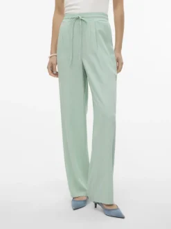 Vero Moda Hosen*VMJESMILO HW WIDE PANTS WVN NOOS silt green