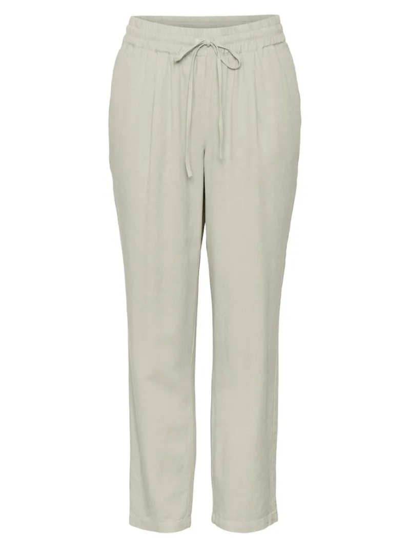 Vero Moda Hosen*VMJESMILO MW ANKLE PANTS WVN NOOS silver lining1