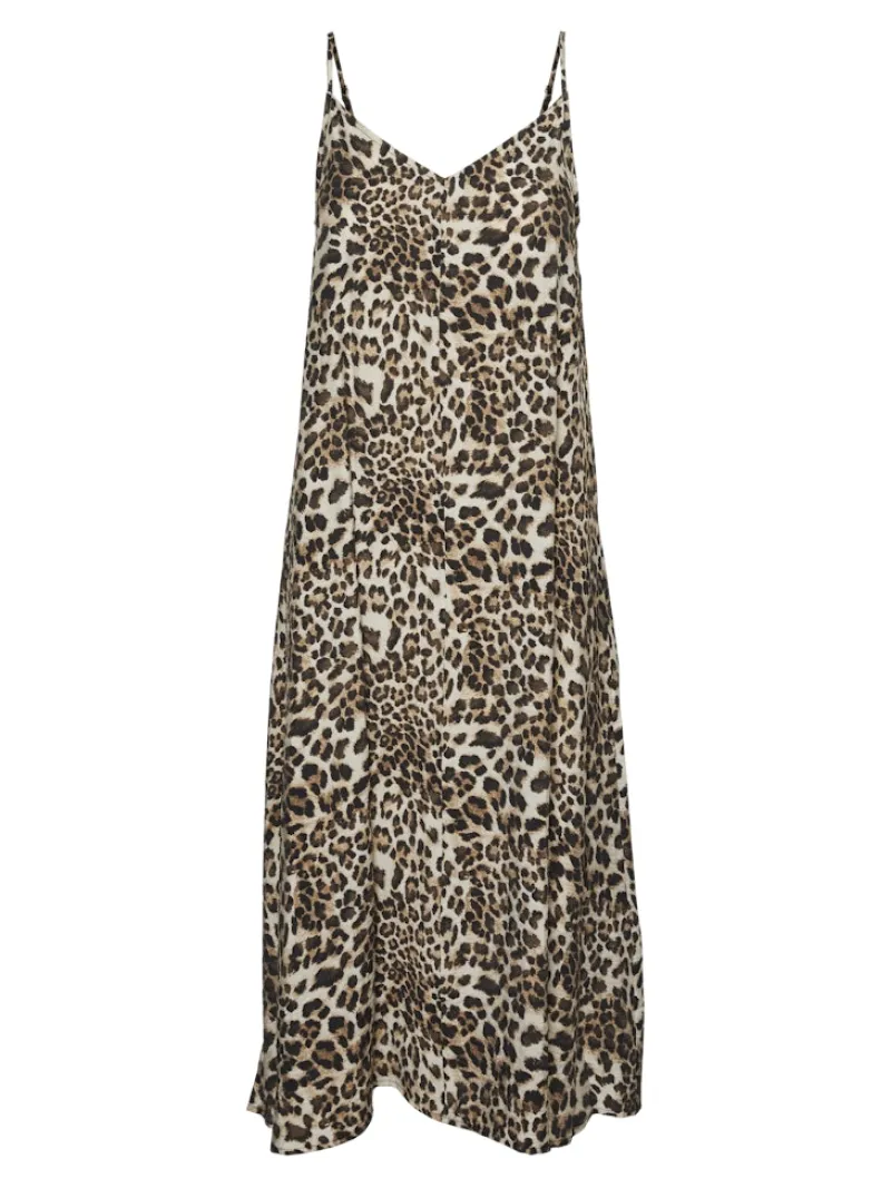 Vero Moda Kleider*VMJOSIE CALF SINGLET DRESS WVN GA sandshell