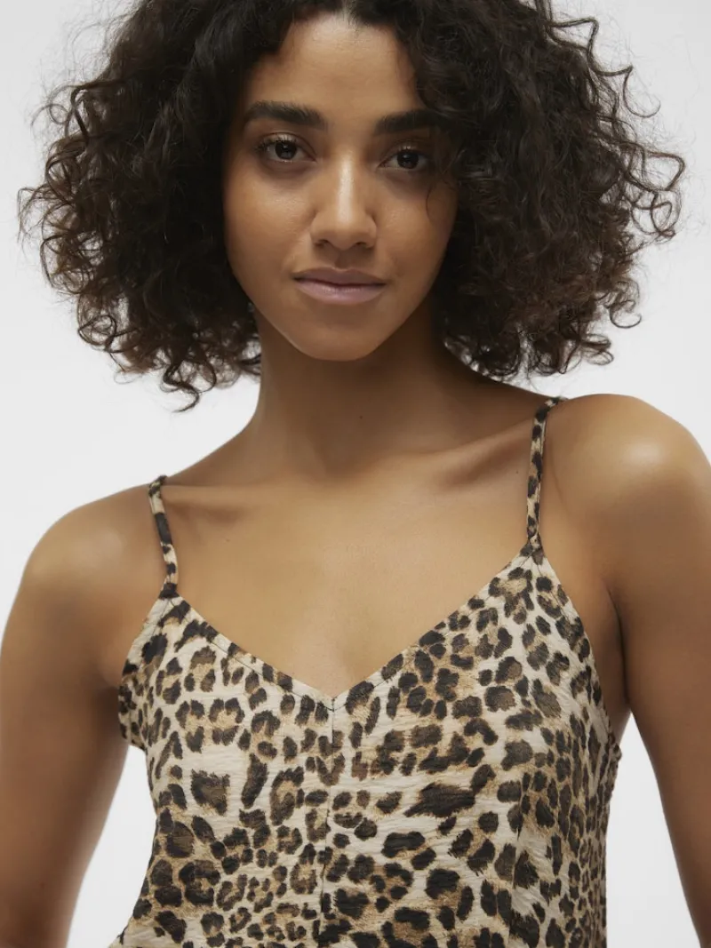 Vero Moda Kleider*VMJOSIE CALF SINGLET DRESS WVN GA sandshell