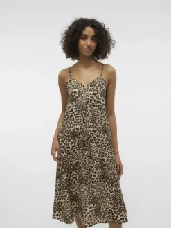 Vero Moda Kleider*VMJOSIE CALF SINGLET DRESS WVN GA sandshell