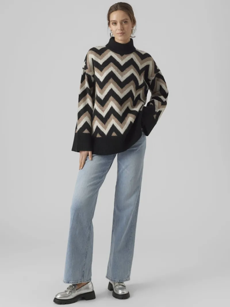 Vero Moda Pullover & Sweatshirts*VMKALINA LS HIGHNECK LONG PULLOVER GA black1