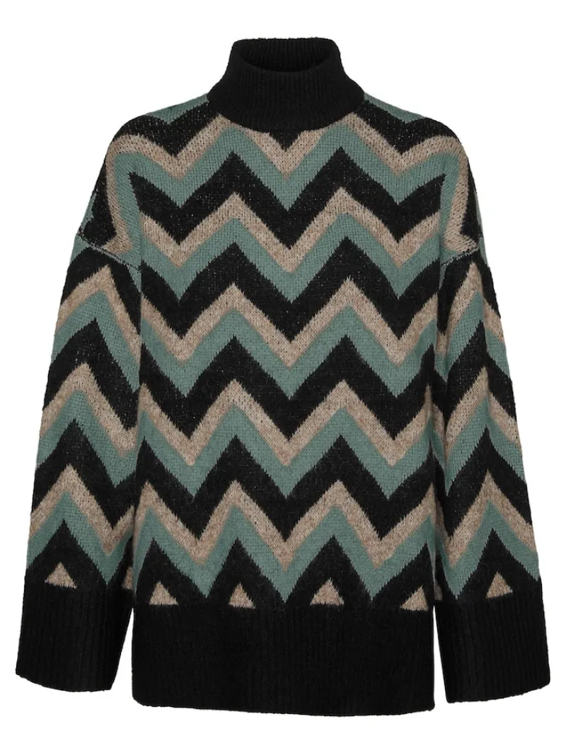 Vero Moda Pullover & Sweatshirts*VMKALINA LS HIGHNECK LONG PULLOVER GA black2