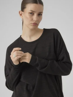 Vero Moda Shirts*VMKATIE LS LONG TOP JRS NOOS Black