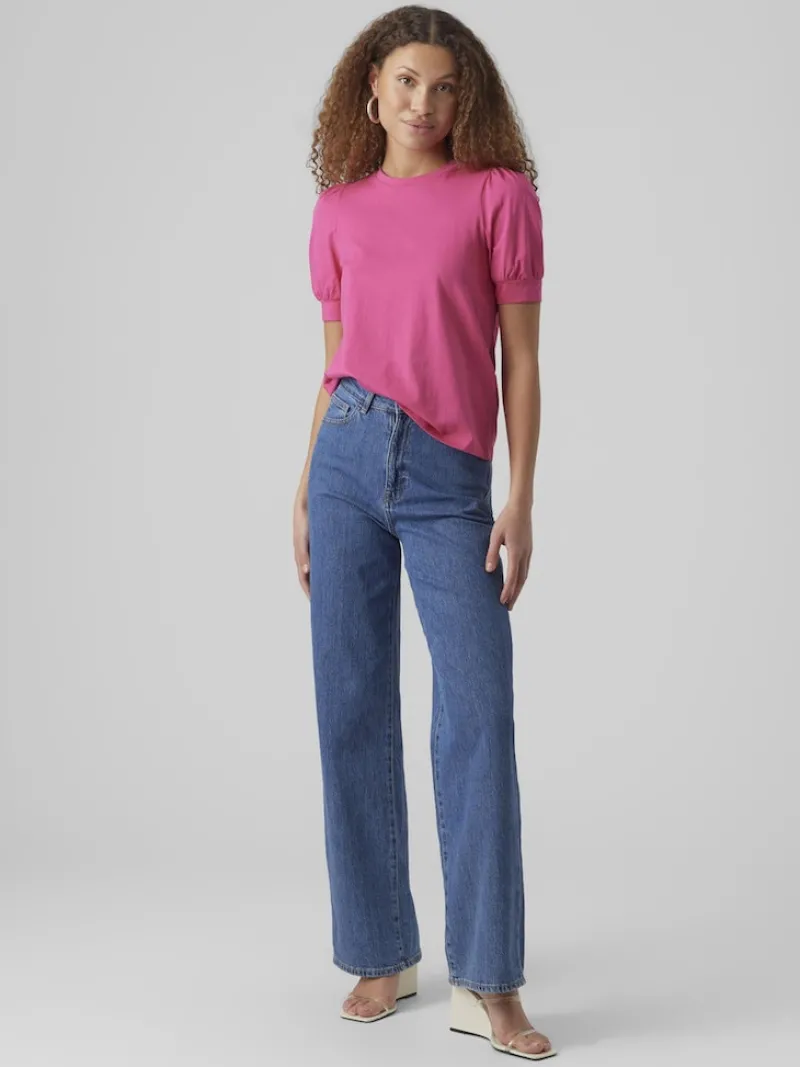 Vero Moda Shirts*VMKERRY 2/4 O-NECK TOP VMA JRS NOOS pink yarrow
