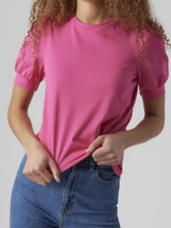 Vero Moda Shirts*VMKERRY 2/4 O-NECK TOP VMA JRS NOOS pink yarrow
