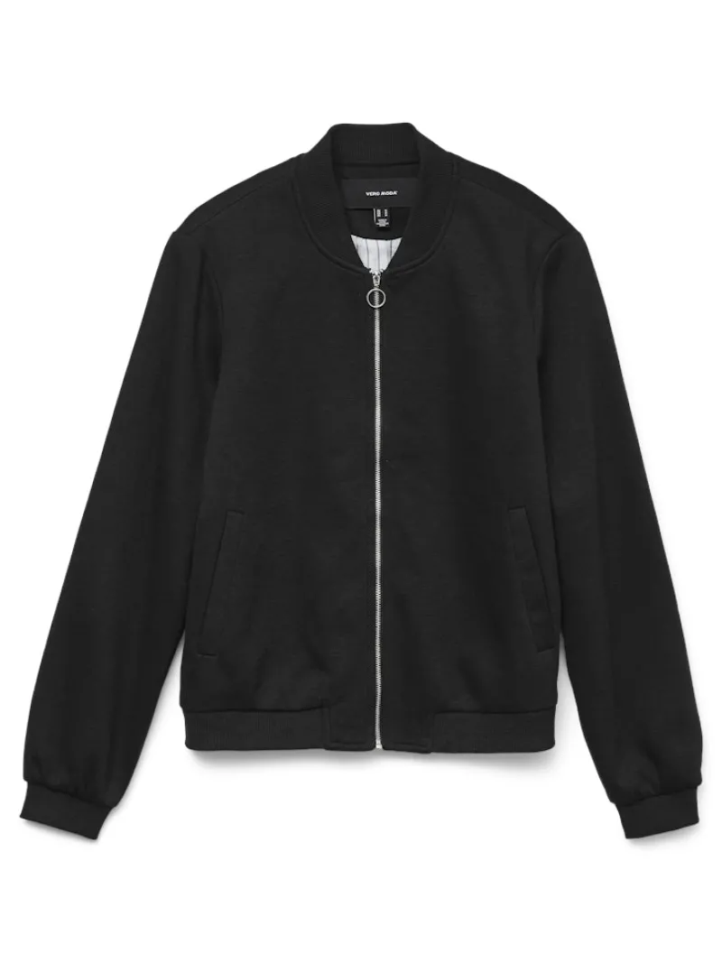 Vero Moda Pullover & Sweatshirts*VMKIMIKO LS SHORT JERSEY BOMBER NOOS Black
