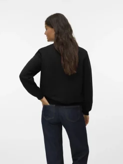 Vero Moda Pullover & Sweatshirts*VMKIMIKO LS SHORT JERSEY BOMBER NOOS Black