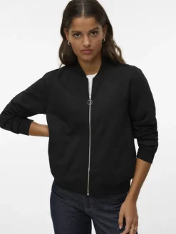 Vero Moda Pullover & Sweatshirts*VMKIMIKO LS SHORT JERSEY BOMBER NOOS Black