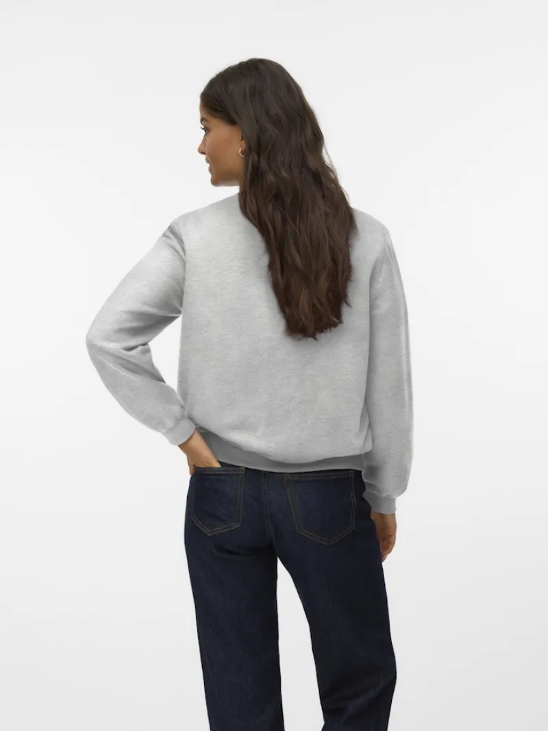 Vero Moda Pullover & Sweatshirts*VMKIMIKO LS SHORT JERSEY BOMBER NOOS Light Grey Melange