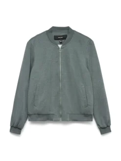Vero Moda Pullover & Sweatshirts*VMKIMIKO LS SHORT JERSEY BOMBER NOOS Balsam Green