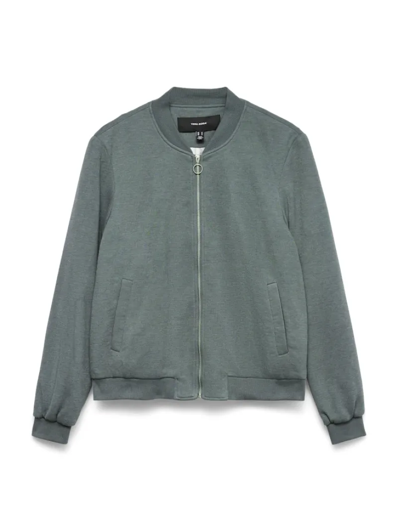 Vero Moda Pullover & Sweatshirts*VMKIMIKO LS SHORT JERSEY BOMBER NOOS Balsam Green