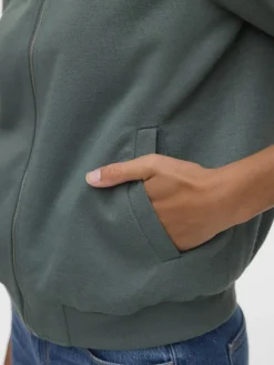 Vero Moda Pullover & Sweatshirts*VMKIMIKO LS SHORT JERSEY BOMBER NOOS Balsam Green
