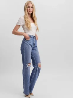 Vero Moda Jeans*VMKITHY HR STRAIGHT JEANS LI363 NOOS Medium Blue Denim