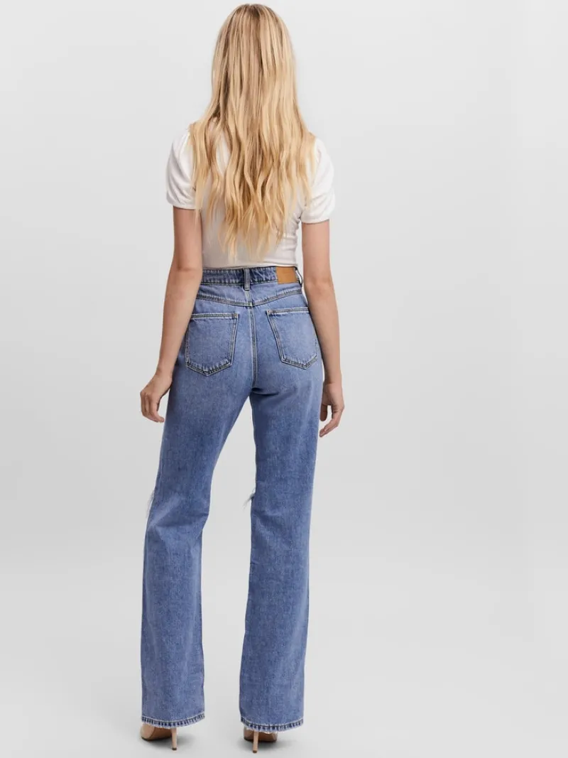 Vero Moda Jeans*VMKITHY HR STRAIGHT JEANS LI363 NOOS Medium Blue Denim