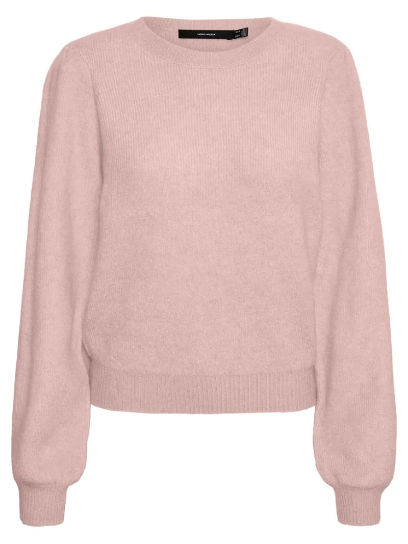 Vero Moda Pullover & Sweatshirts*VMLEFILE LS O-NECK PUFF BLOUSE COLOR Sepia Rose