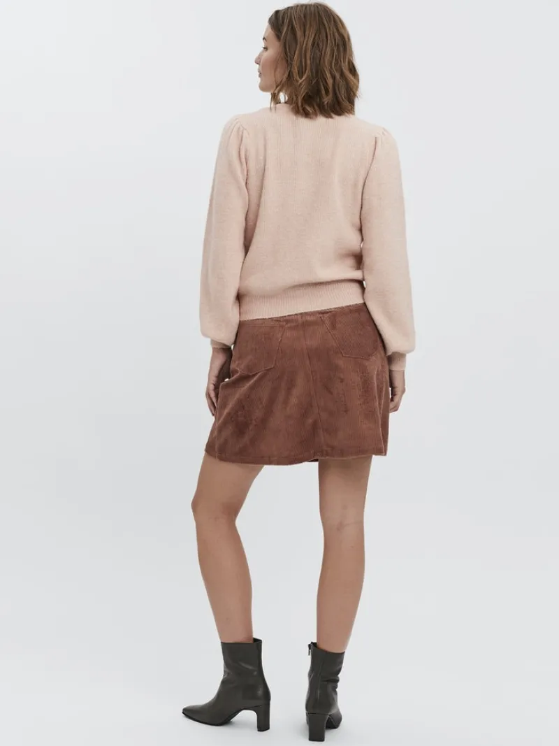 Vero Moda Pullover & Sweatshirts*VMLEFILE LS O-NECK PUFF BLOUSE COLOR Sepia Rose